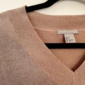 Sparkly champagne colored sweater . Size S.